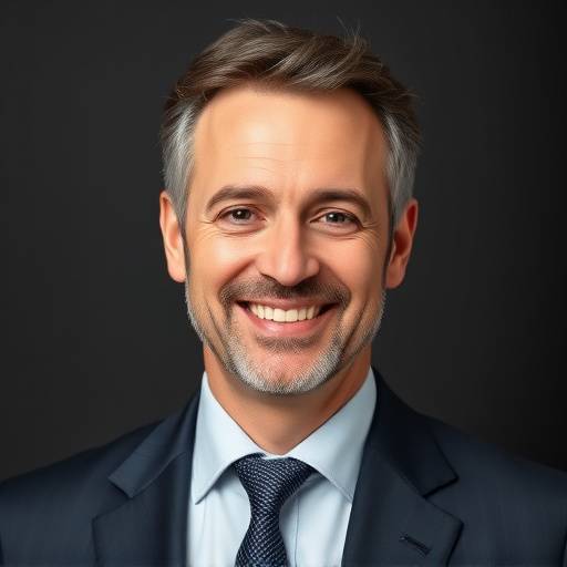 Photo de Monsieur Jean Dupont, professeur de franäais des affaires, souriant et professionnel en costume.